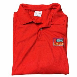 Vintage HBO Polo Shirt Size Large Red